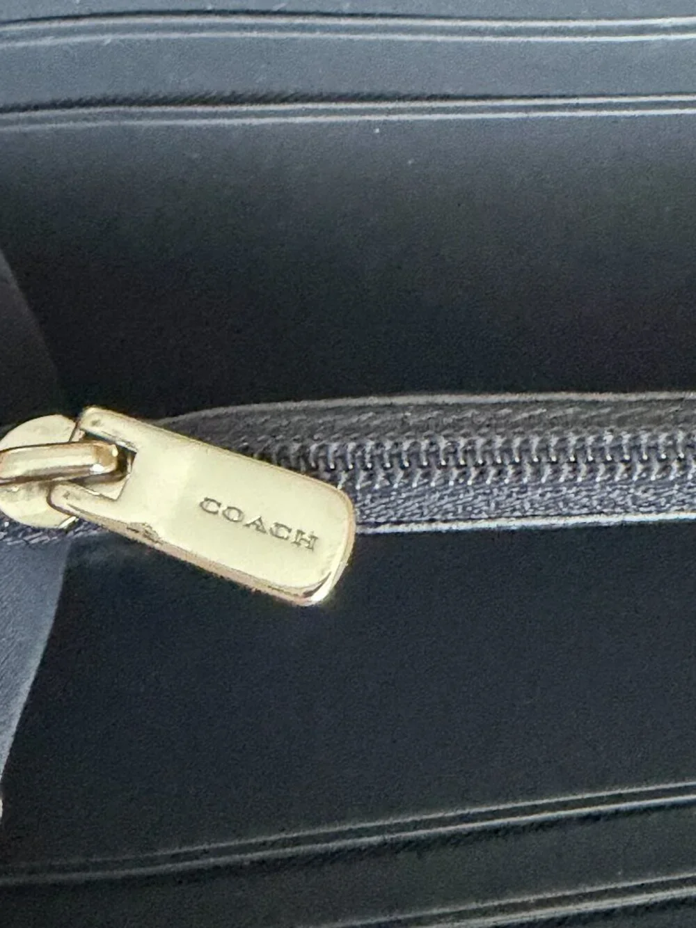 COACH Chalk x Midnight SVDYF Signature Long Zip Around Wallet F54630